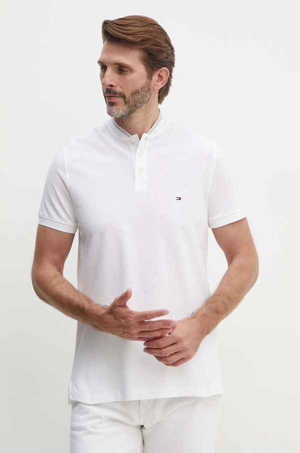 Tommy Hilfiger Pamučna polo majica Tommy Hilfiger boja: bijela, bez uzorka, MW0MW35589