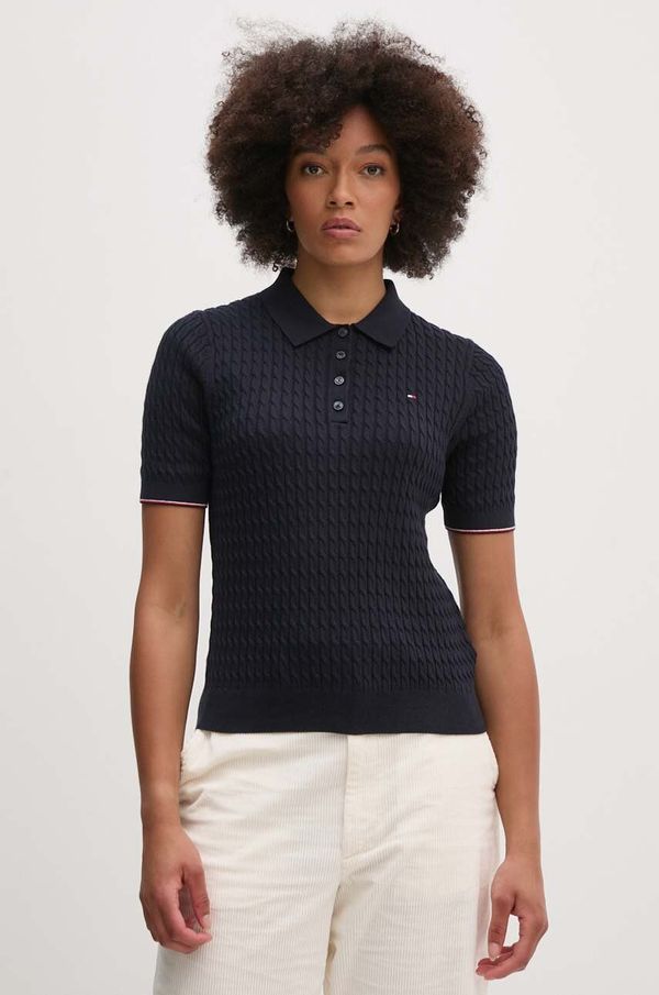 Tommy Hilfiger Pamučna polo majica Tommy Hilfiger boja: tamno plava, WW0WW41878
