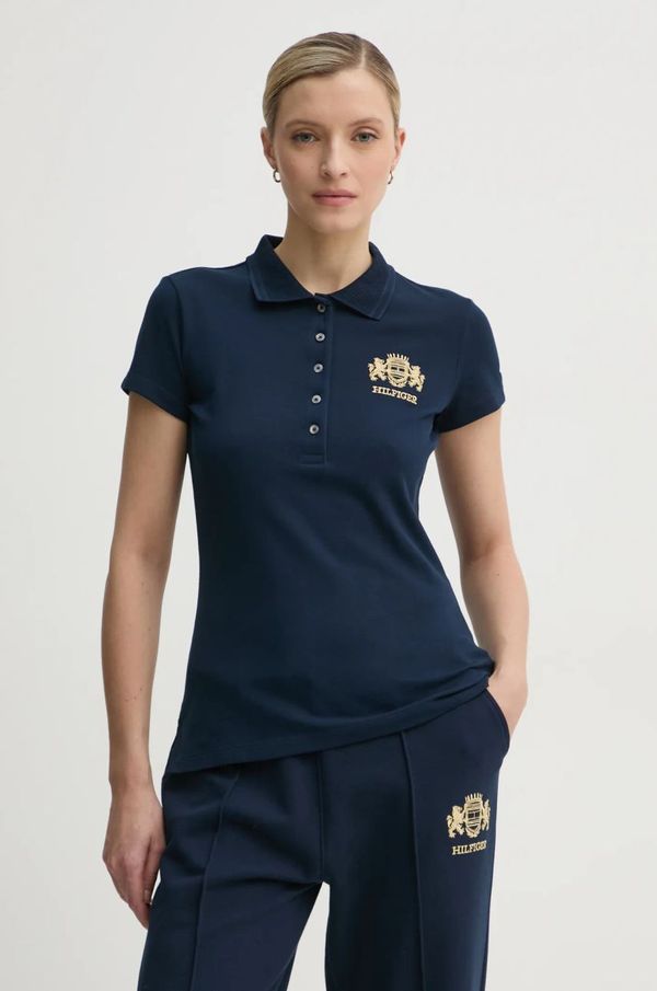 Tommy Hilfiger Pamučna polo majica Tommy Hilfiger boja: tamno plava, WW0WW43931