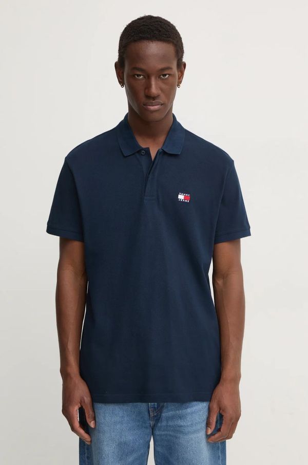 Tommy Jeans Pamučna polo majica Tommy Jeans bez uzorka, DM0DM18314