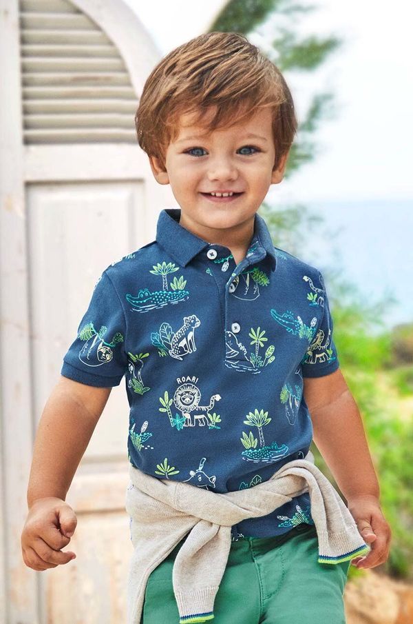 Mayoral Pamučna polo majica za bebe Mayoral s uzorkom