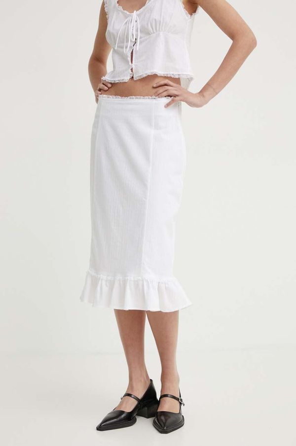 Resume Pamučna suknja Résumé BernadetteRS Skirt boja: bijela, midi, ravna, 121681175