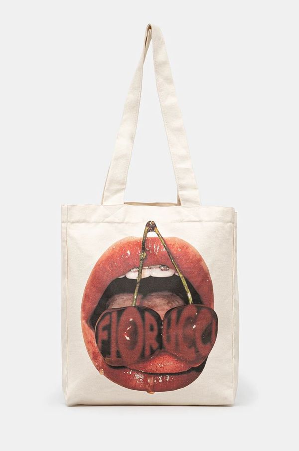 Fiorucci Pamučna torba Fiorucci Mouth Print boja: bež, U01FPABA207CO03WH02