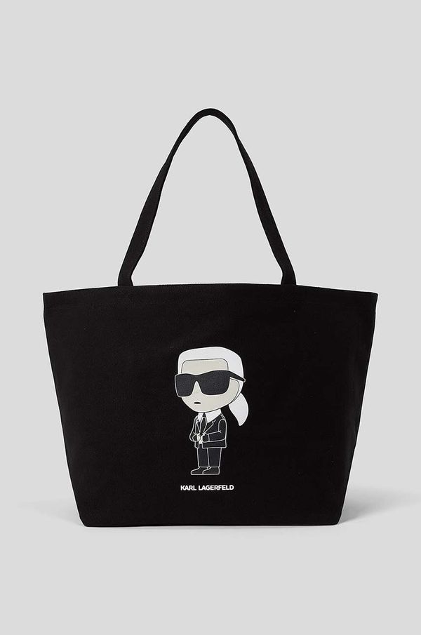 Karl Lagerfeld Pamučna torba Karl Lagerfeld boja: crna