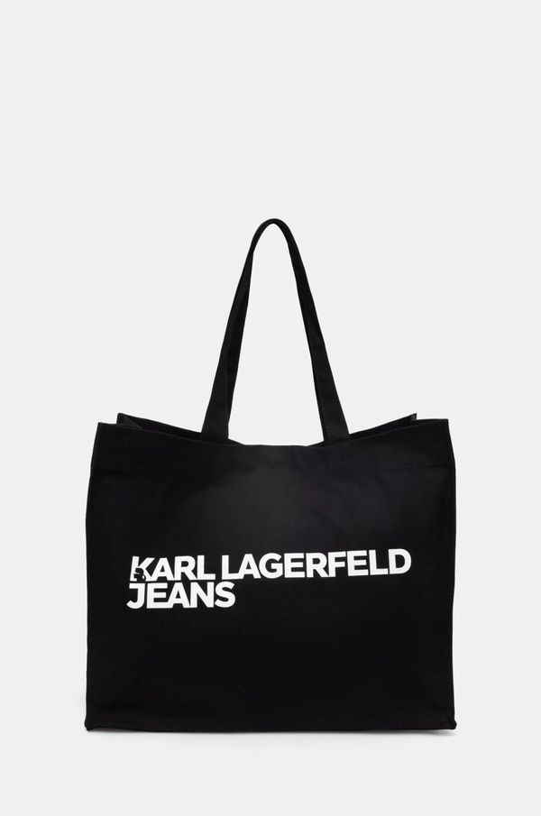 Karl Lagerfeld Jeans Pamučna torba Karl Lagerfeld Jeans boja: crna, A1W50002