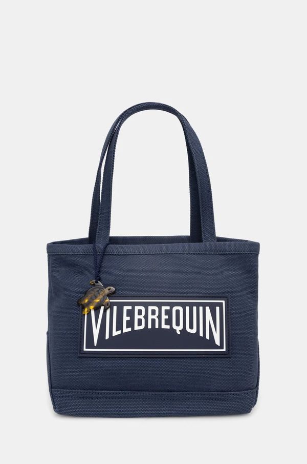 Vilebrequin Pamučna torba Vilebrequin BRETBAG boja: tamno plava, BREU3100