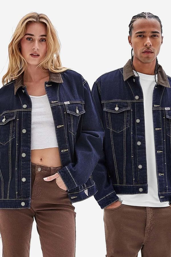 Guess Originals Pamučna traper jakna Guess Originals Deer Denim boja: tamno plava, za prijelazno razdoblje, M2BG71.D4DP2-GODR