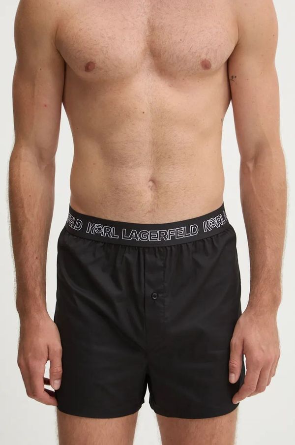 Karl Lagerfeld Pamučne bokserice Karl Lagerfeld 3-pack boja: crna, 246M2101