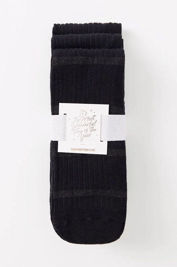 women'secret Pamučne čarape women'secret GENERIC SOCKS PACKS 3-pack boja: crna, 4488625