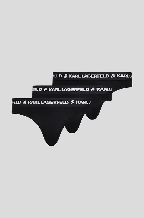 Karl Lagerfeld Pamučne gaćice Karl Lagerfeld 3-pack boja: crna, od pamuka, A1W47148