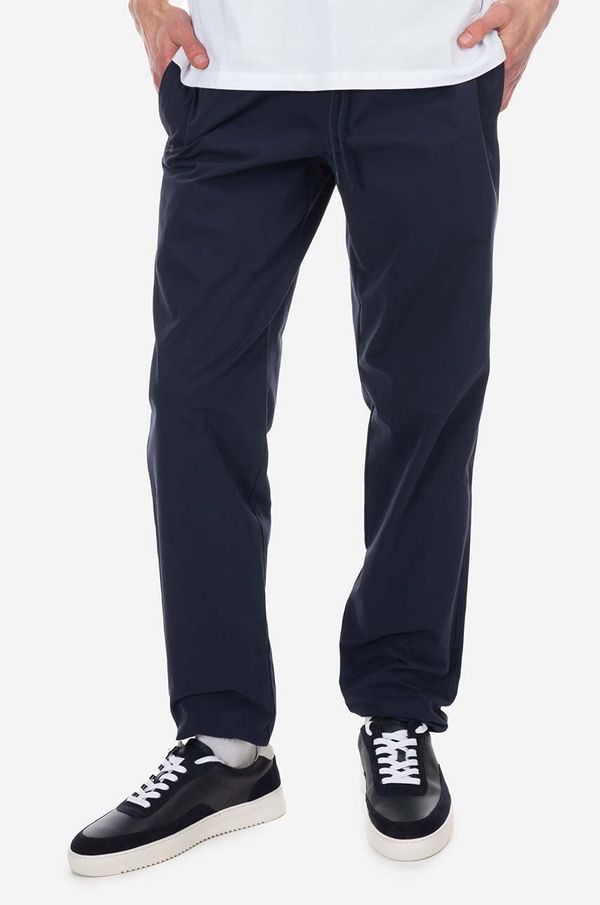 A.P.C. Pamučne hlače A.P.C. New Kaplan boja: tamno plava, ravni kroj, COGBM-H08354 MARINE