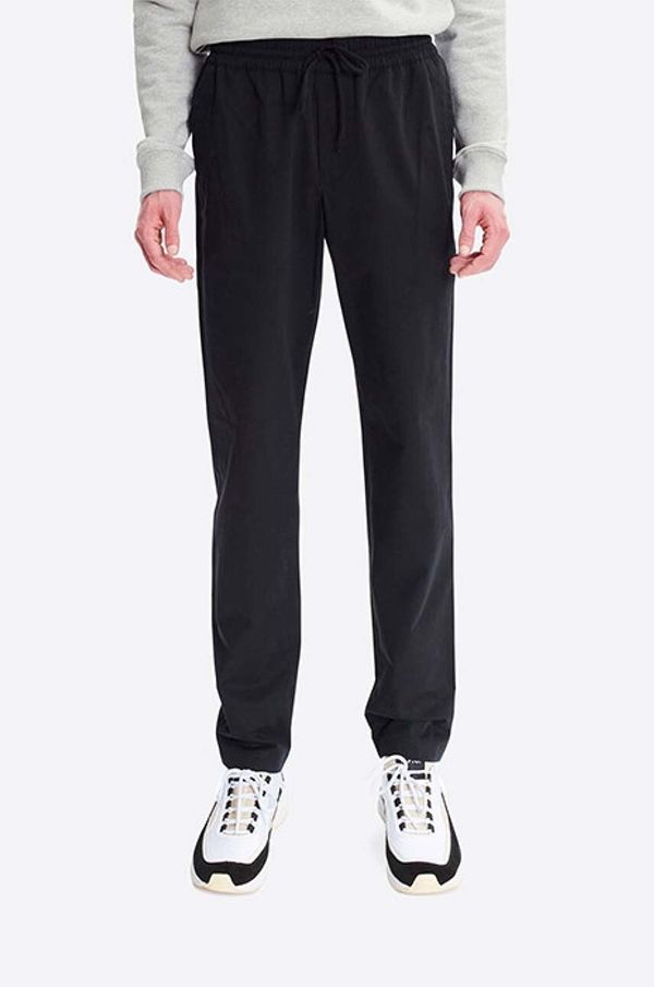 A.P.C. Pamučne hlače A.P.C. za muškarce, boja: crna, ravni kroj, COERD.H08354-BLACK