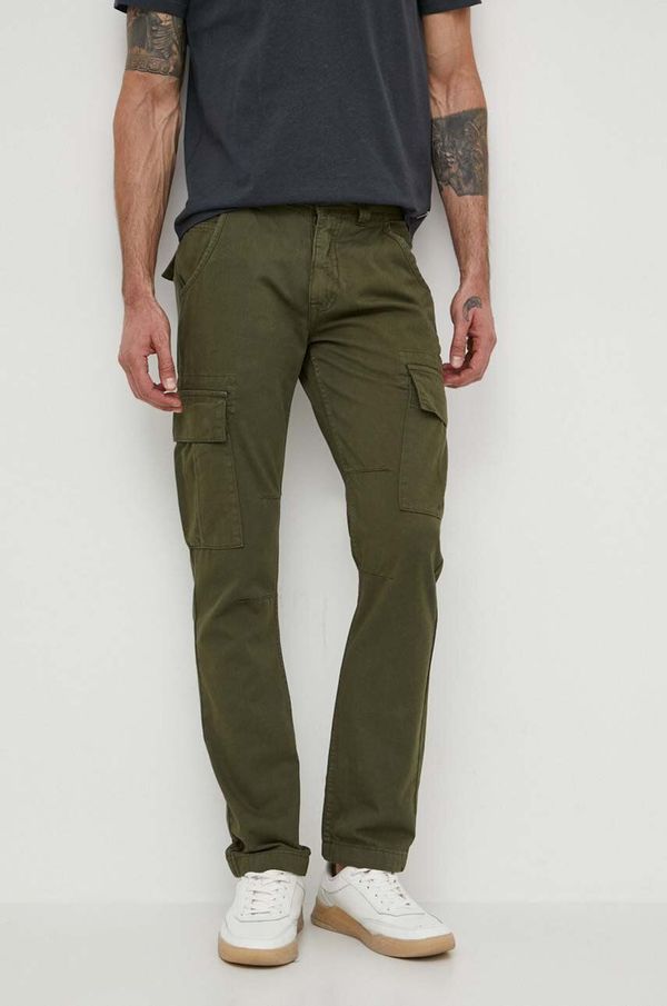 Alpha Industries Pamučne hlače Alpha Industries Agent boja: zelena, ravni kroj, 158205.142-green