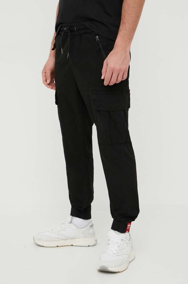 Alpha Industries Pamučne hlače Alpha Industries boja: crna, 116201.03-Black