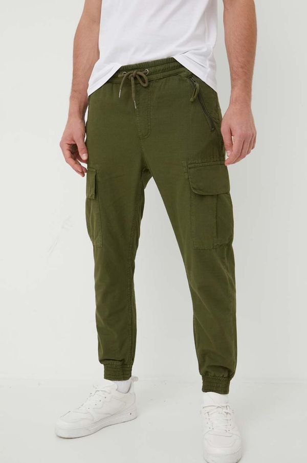 Alpha Industries Pamučne hlače Alpha Industries boja: zelena, 116201.142-DarkOlive