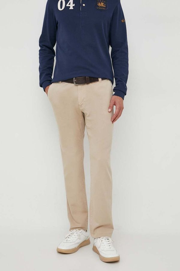 Calvin Klein Jeans Pamučne hlače Calvin Klein Jeans boja: bež, chinos kroj