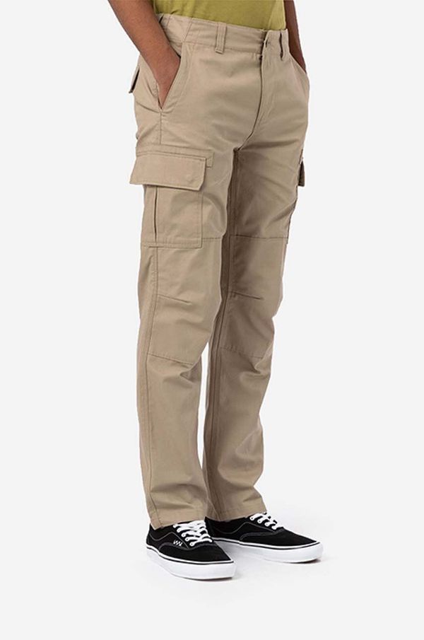 Dickies Pamučne hlače Dickies boja: bež, ravni kroj, DK0A4XDUKHK-BROWN