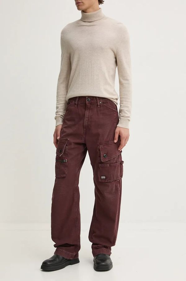 G-Star Raw Pamučne hlače G-Star Raw boja: bordo, ravni kroj, D25359-D491