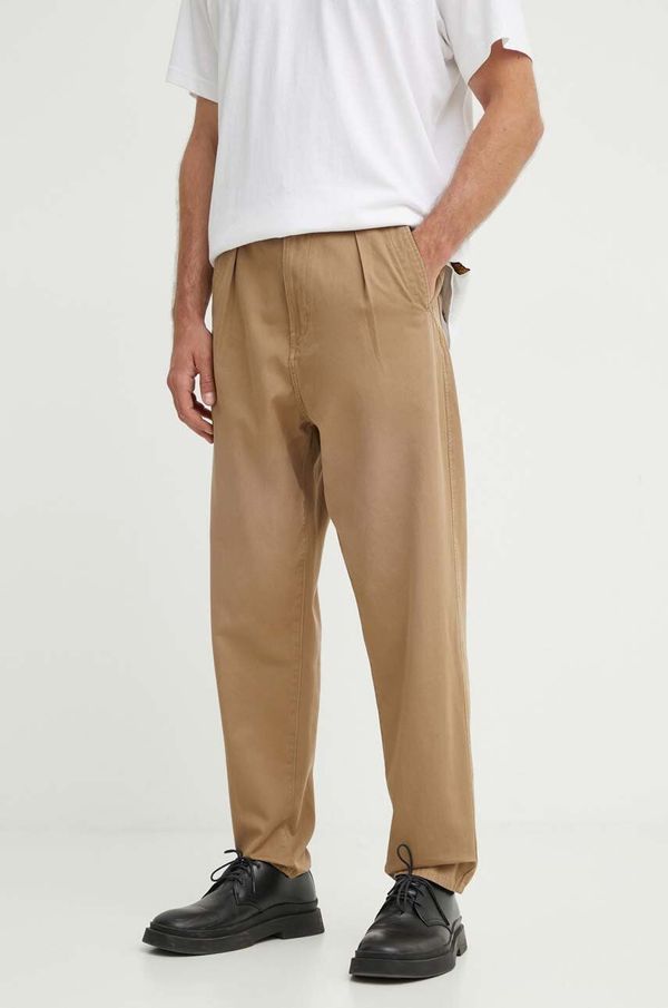 G-Star Raw Pamučne hlače G-Star Raw boja: smeđa, ravni kroj, D24543-C962