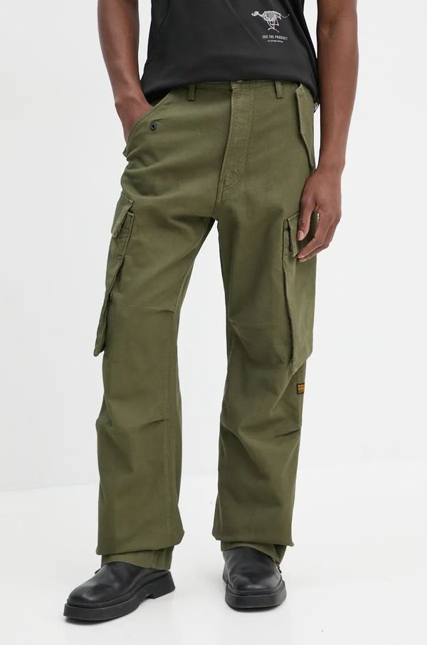 G-Star Raw Pamučne hlače G-Star Raw boja: zelena, ravni kroj, D25224-D752