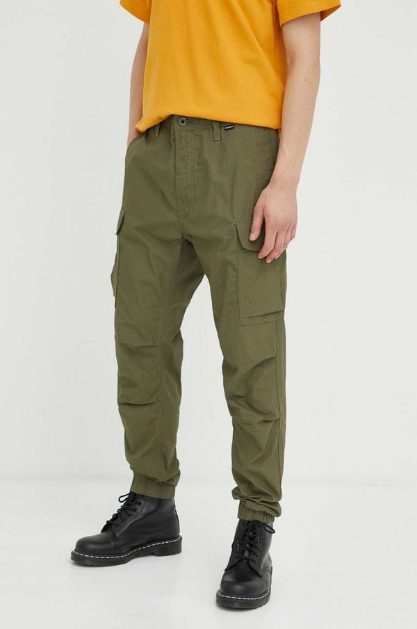 G-Star Raw Pamučne hlače G-Star Raw boja: zelena, ravni kroj
