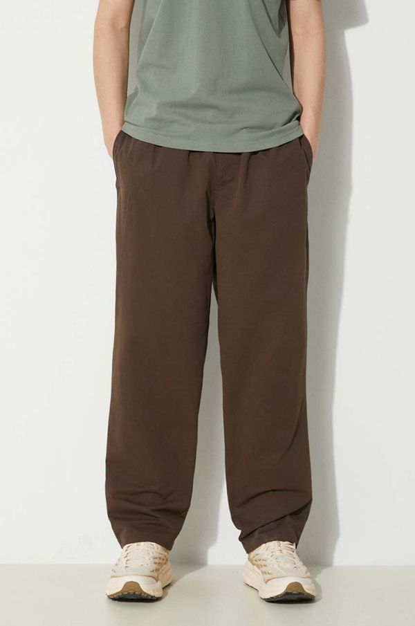 Icecream Pamučne hlače ICECREAM Skate Pant boja: smeđa, chinos kroj, IC24109