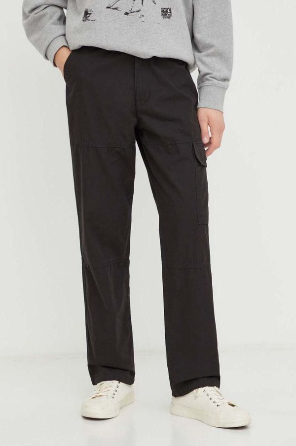 Levi's Pamučne hlače Levi's PATCH POCKET CARGO boja: crna, cargo kroj