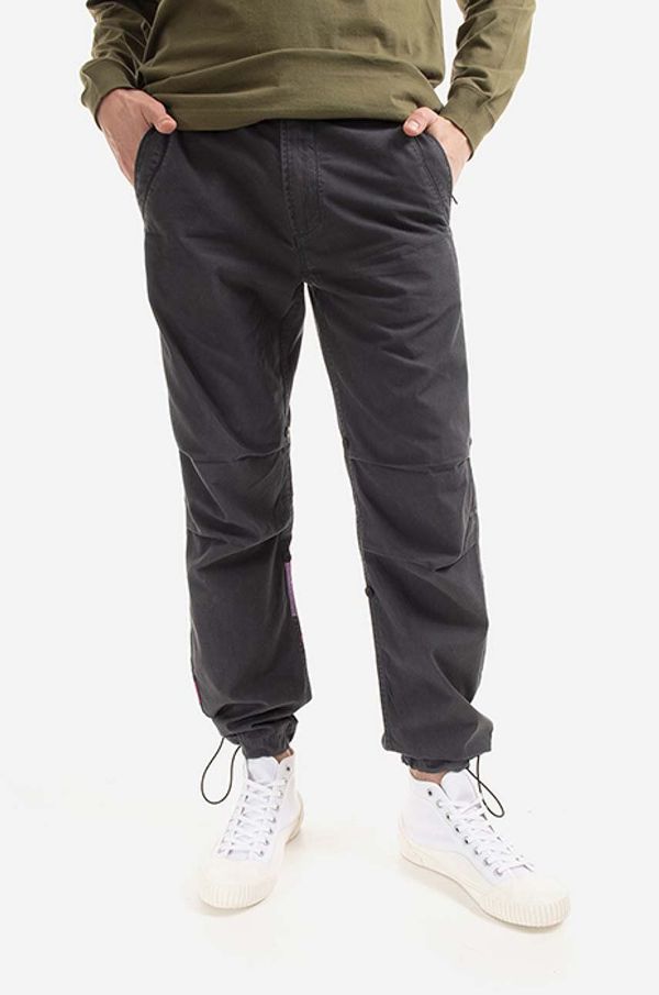 Maharishi Pamučne hlače Maharishi Warhol Flowers Snopants boja: crna, ravni kroj, 3687.BLACK-BLACK