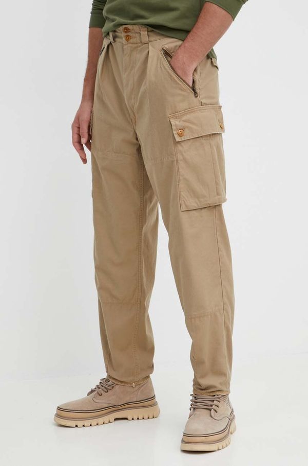 Polo Ralph Lauren Pamučne hlače Polo Ralph Lauren boja: zelena, cargo kroj, 710924110