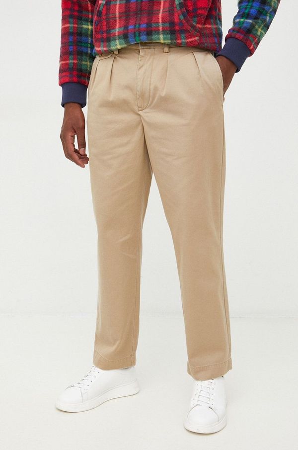Polo Ralph Lauren Pamučne hlače Polo Ralph Lauren za muškarce, boja: zelena, chinos kroj