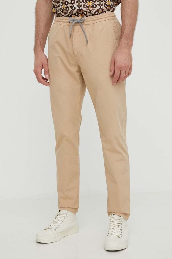 PS Paul Smith Pamučne hlače PS Paul Smith boja: bež, uski kroj, M2R.652X.M21477