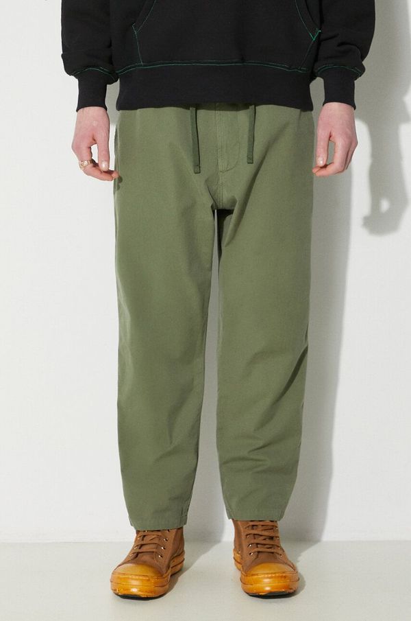 Universal Works Pamučne hlače Universal Works Hi Water Trouser boja: zelena, ravni kroj, 30520.BIRCH