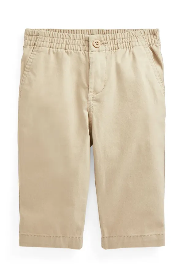 Polo Ralph Lauren Pamučne hlače za bebe Polo Ralph Lauren boja: bež, bez uzorka, 320855803001