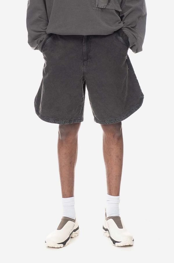 A-COLD-WALL* Pamučne kratke hlače A-COLD-WALL* Garment Dyed Panel Short boja: crna, ACWMB184-BLACK