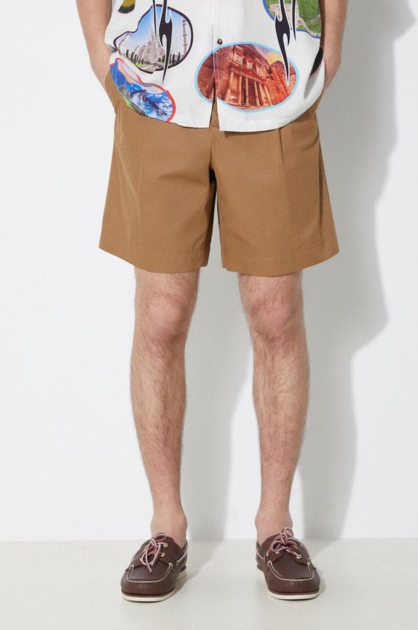 A.P.C. Pamučne kratke hlače A.P.C. short crew boja: smeđa, COGXS-H10198
