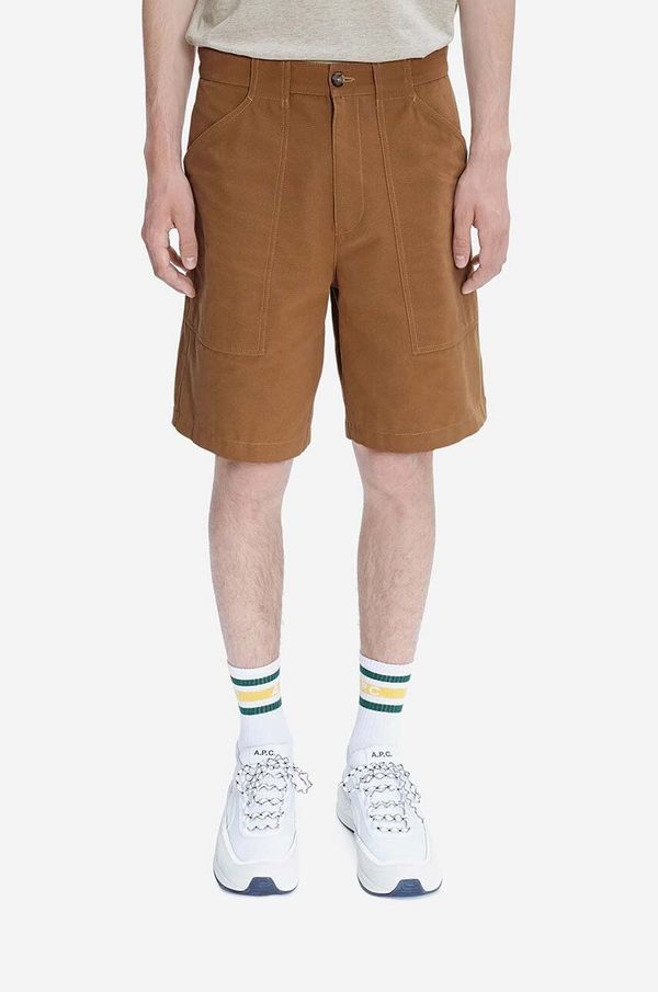 A.P.C. Pamučne kratke hlače A.P.C. Short Melbourne boja: smeđa, COGBJ-H10179 CARAMEL