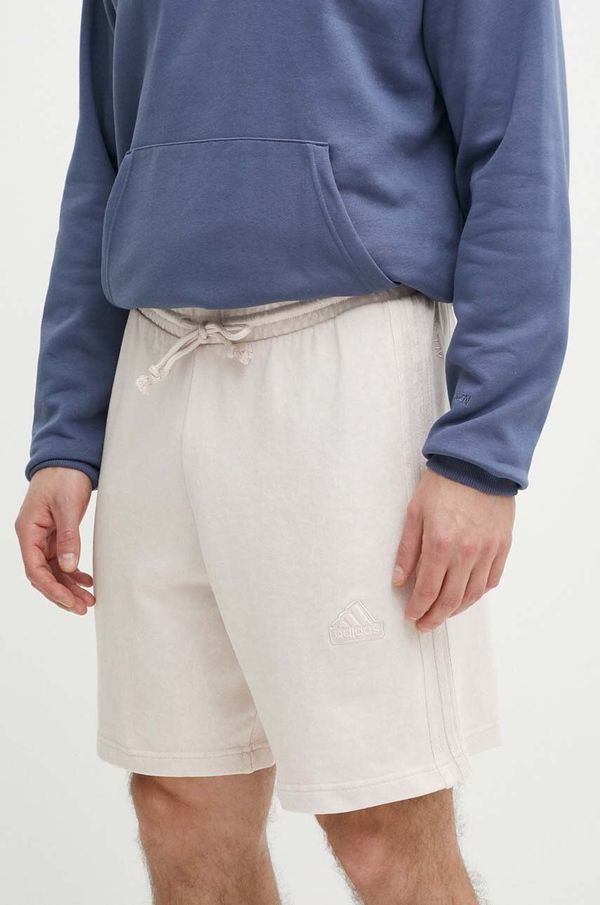 adidas Pamučne kratke hlače adidas boja: bež, IR5258