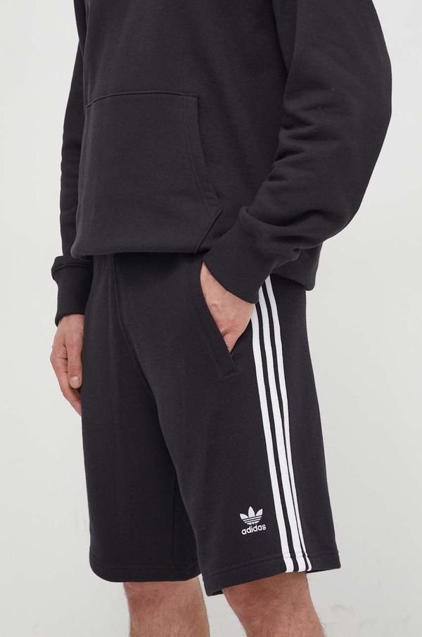 adidas Originals Pamučne kratke hlače adidas Originals Adicolor 3-Stripes boja: crna, IU2337