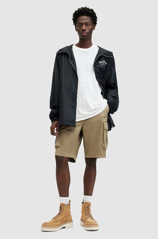 AllSaints Pamučne kratke hlače AllSaints SLANE SHORT boja: bež, MT501Z