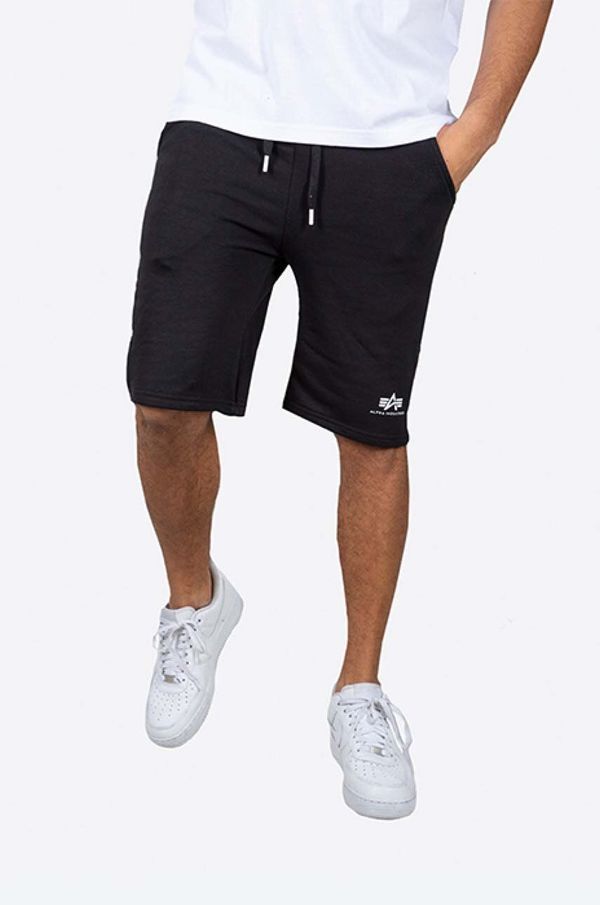 Alpha Industries Pamučne kratke hlače Alpha Industries boja: crna, 116363.03-black