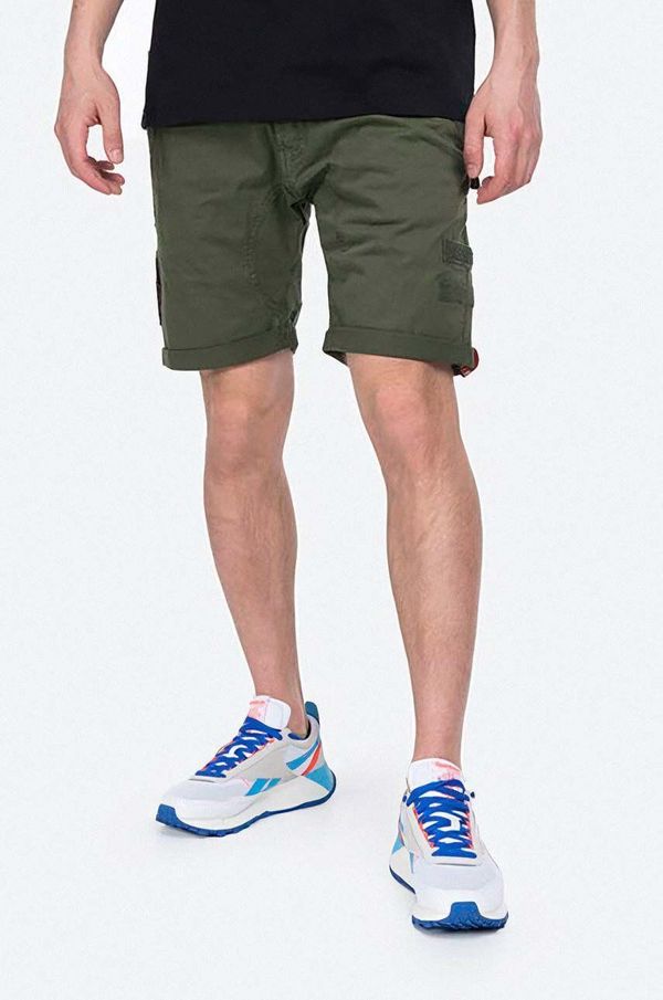 Alpha Industries Pamučne kratke hlače Alpha Industries boja: zelena, 116212.142-OLIWKOWY