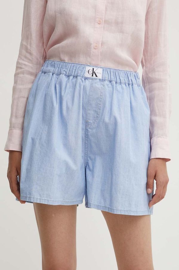 Calvin Klein Jeans Pamučne kratke hlače Calvin Klein Jeans bez uzorka, visoki struk, J20J224344