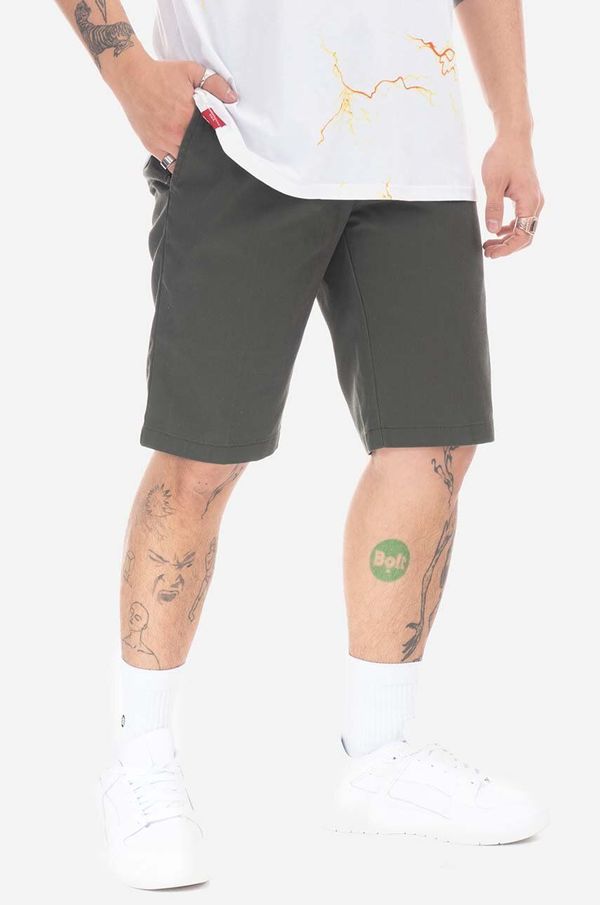 Dickies Pamučne kratke hlače Dickies boja: zelena, DK0A4XNFOGX-GREEN