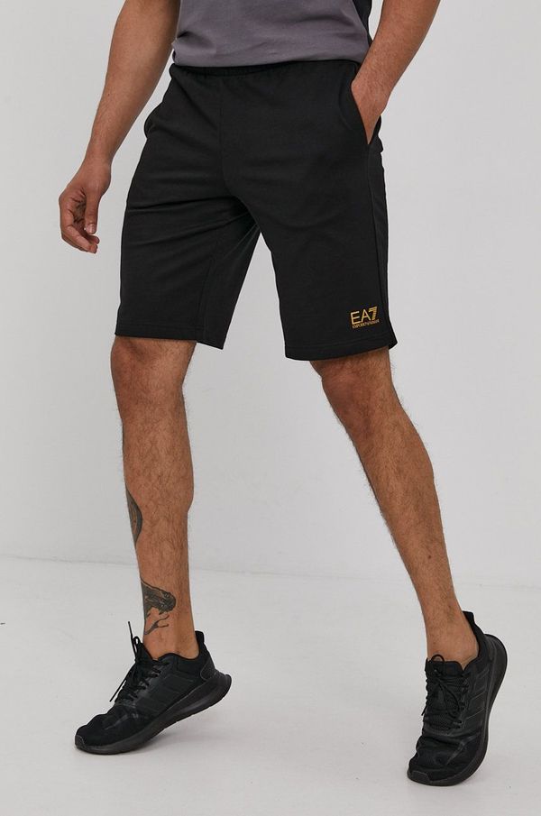 EA7 Emporio Armani Pamučne kratke hlače EA7 Emporio Armani boja: crna