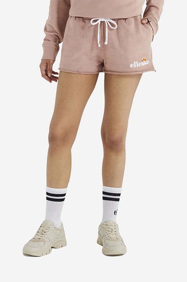 Ellesse Pamučne kratke hlače Ellesse Colieur boja: ružičasta, s aplikacijom, srednje visoki struk, SGM14015-PINK