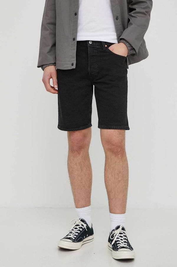 Levi's Pamučne kratke hlače Levi's boja: crna