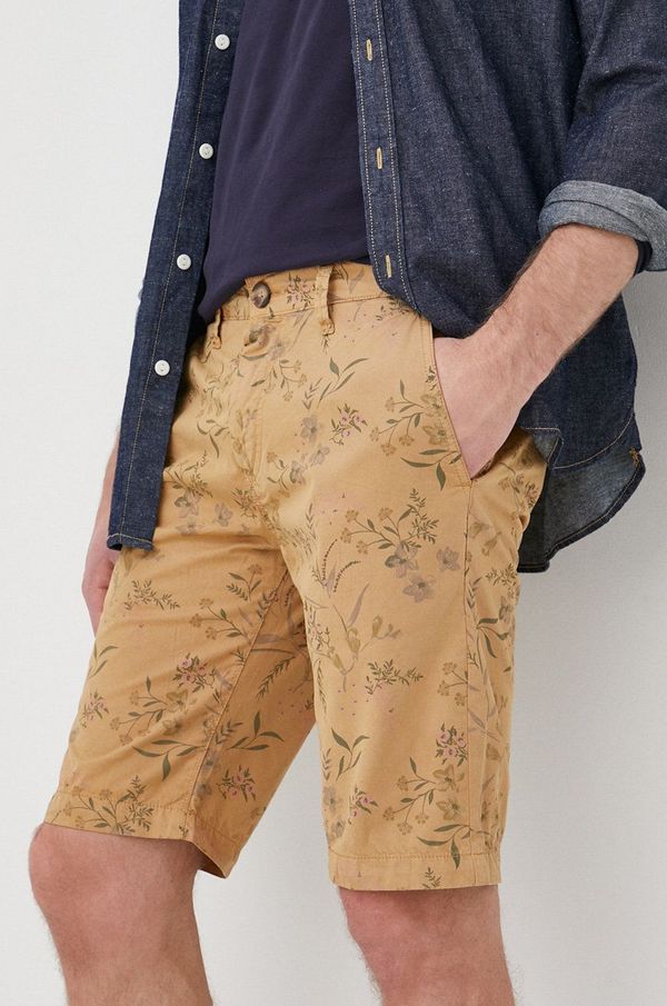 Pepe Jeans Pamučne kratke hlače Pepe Jeans Mc Queen Short Garden za muškarce, boja: bež