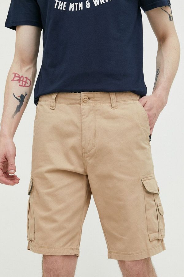 Quiksilver Pamučne kratke hlače Quiksilver boja: bež