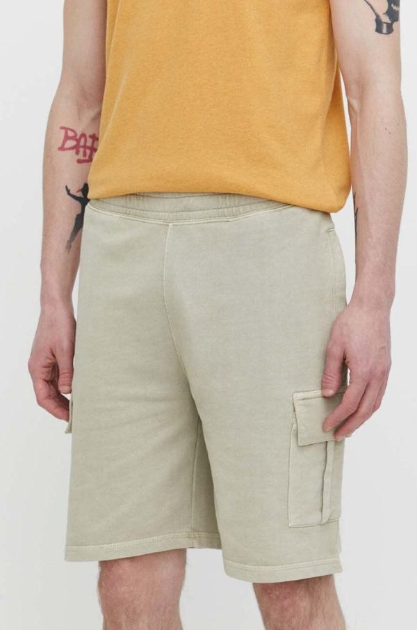 Superdry Pamučne kratke hlače Superdry boja: bež