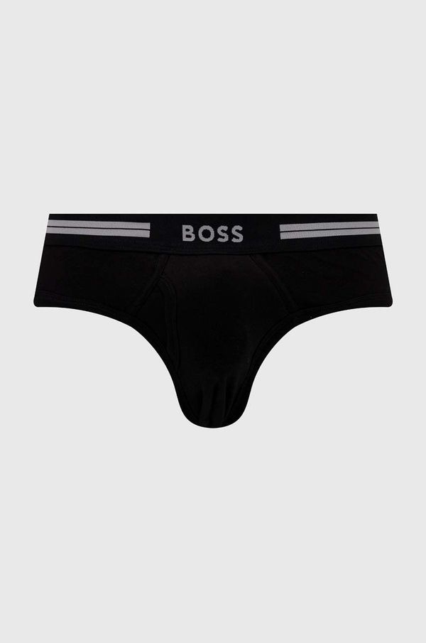 Boss Pamučne slip gaćice BOSS boja: crna